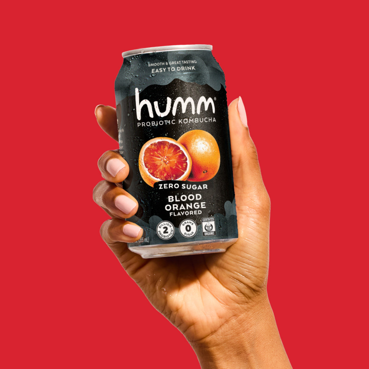 Zero Sugar Blood Orange Kombucha Humm Kombucha