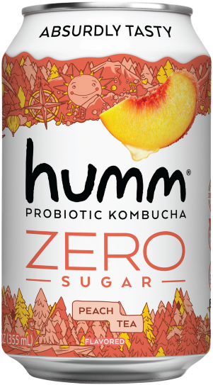 peach tea kombucha can