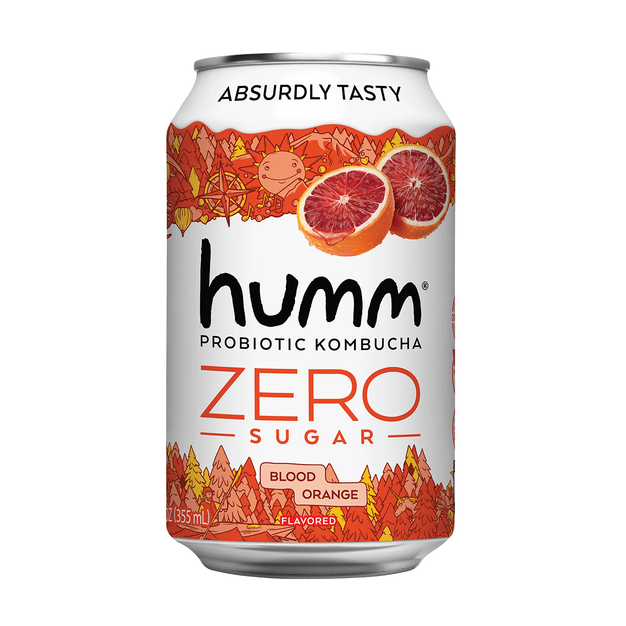 can of Blood Orange Zero Sugar Kombucha