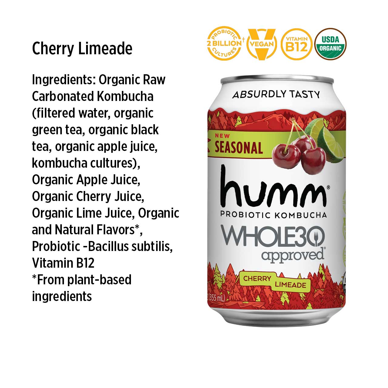 whole30 approved cherry limeade kombucha ingredients