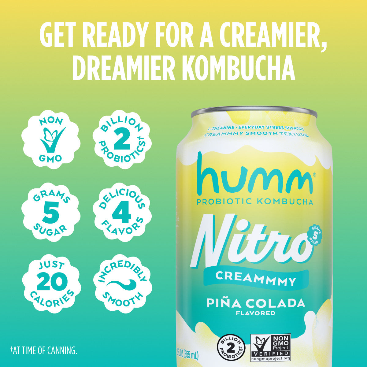 Nitro Piña Colada Kombucha
