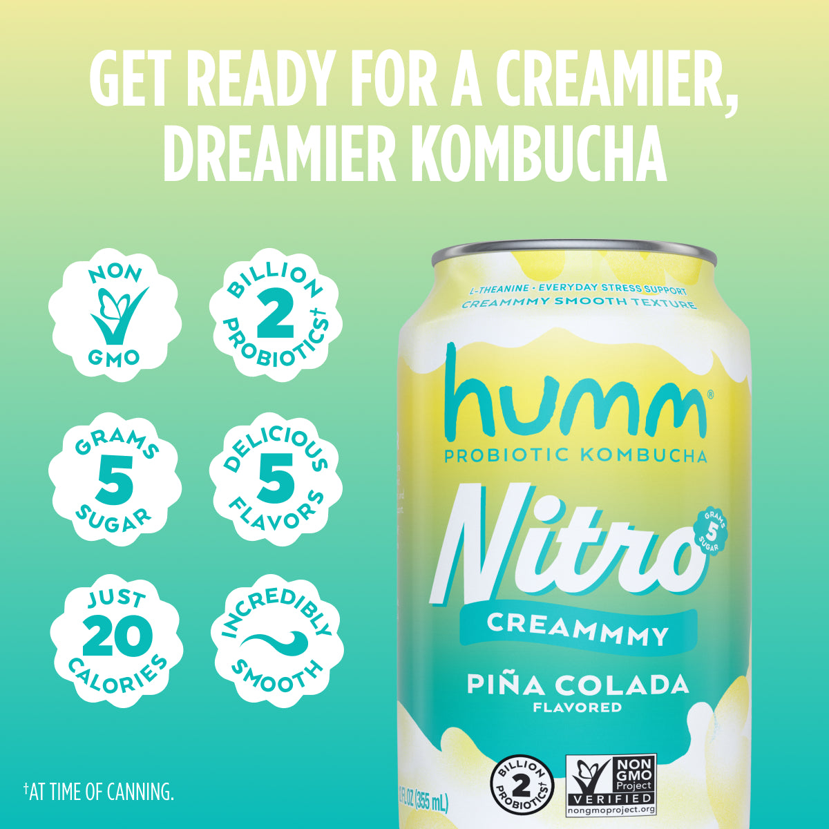 Nitro Piña Colada Kombucha