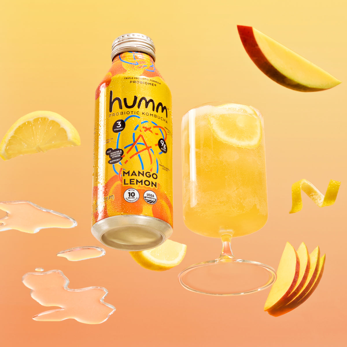 Probiome Mango Lemon Kombucha