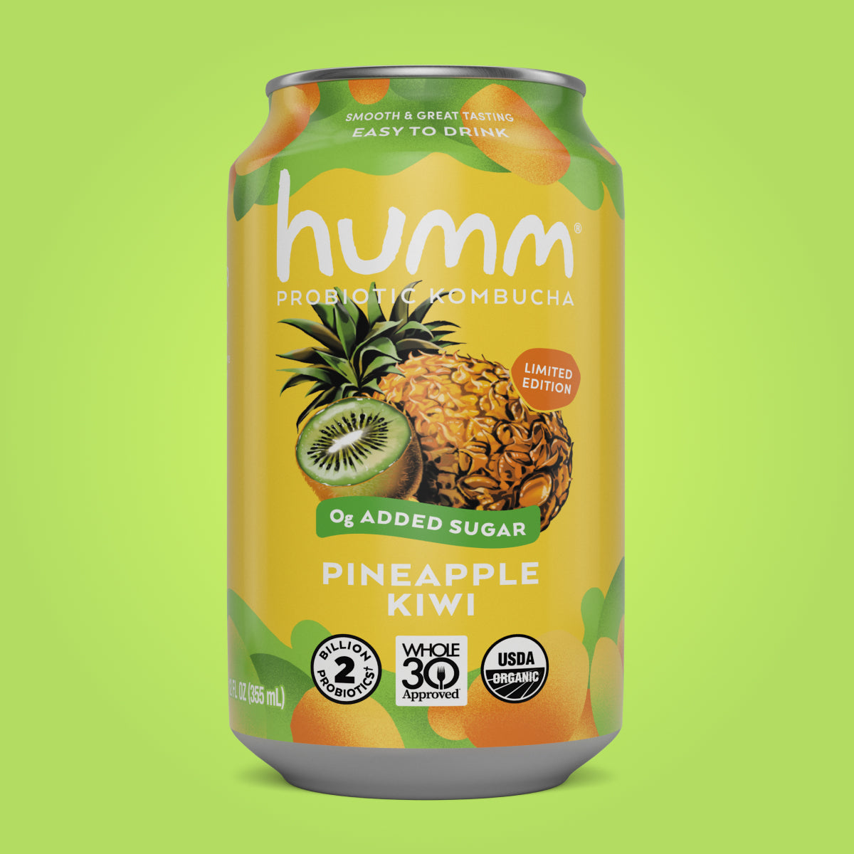 Whole30 Pineapple Kiwi Kombucha