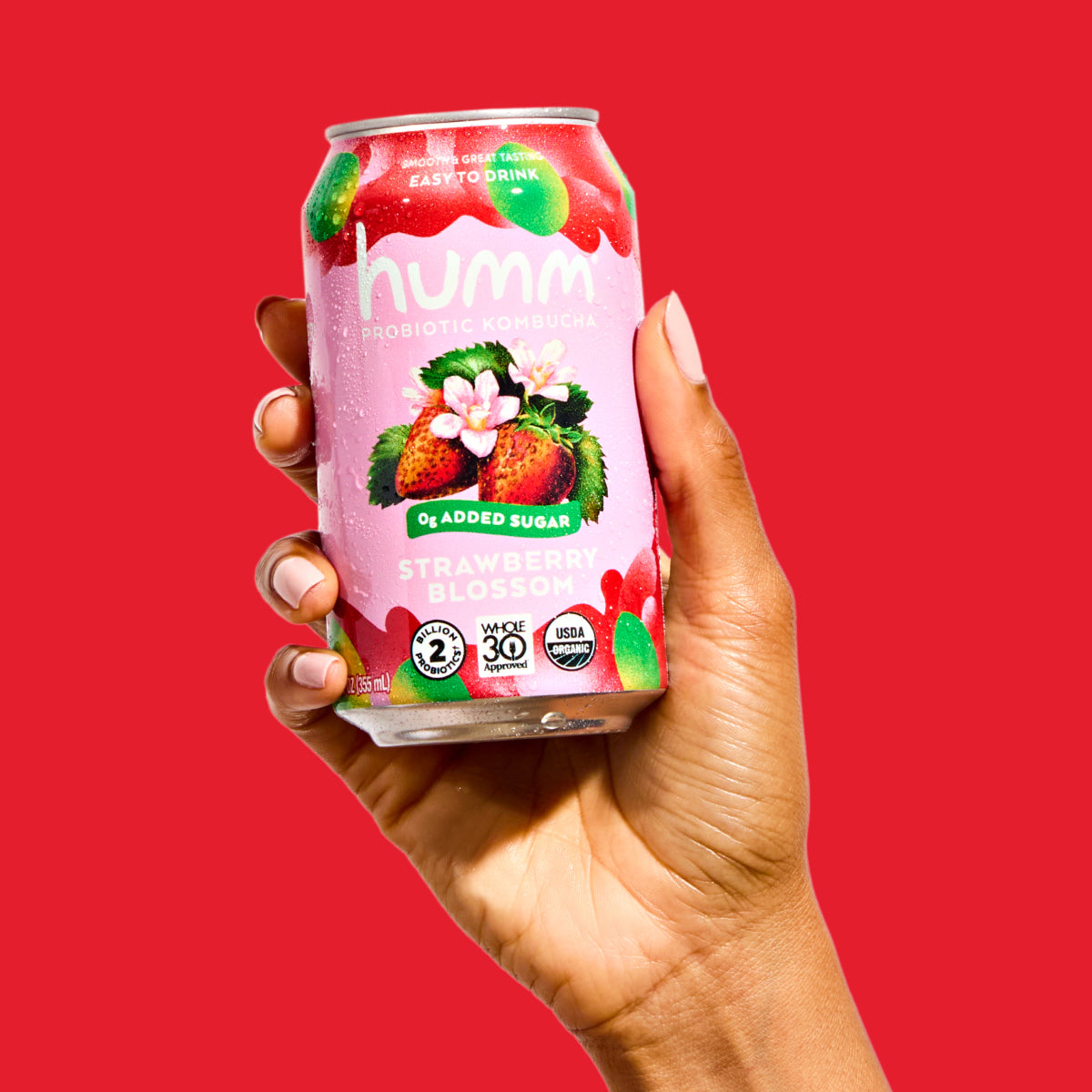 Whole30 Strawberry Blossom Kombucha