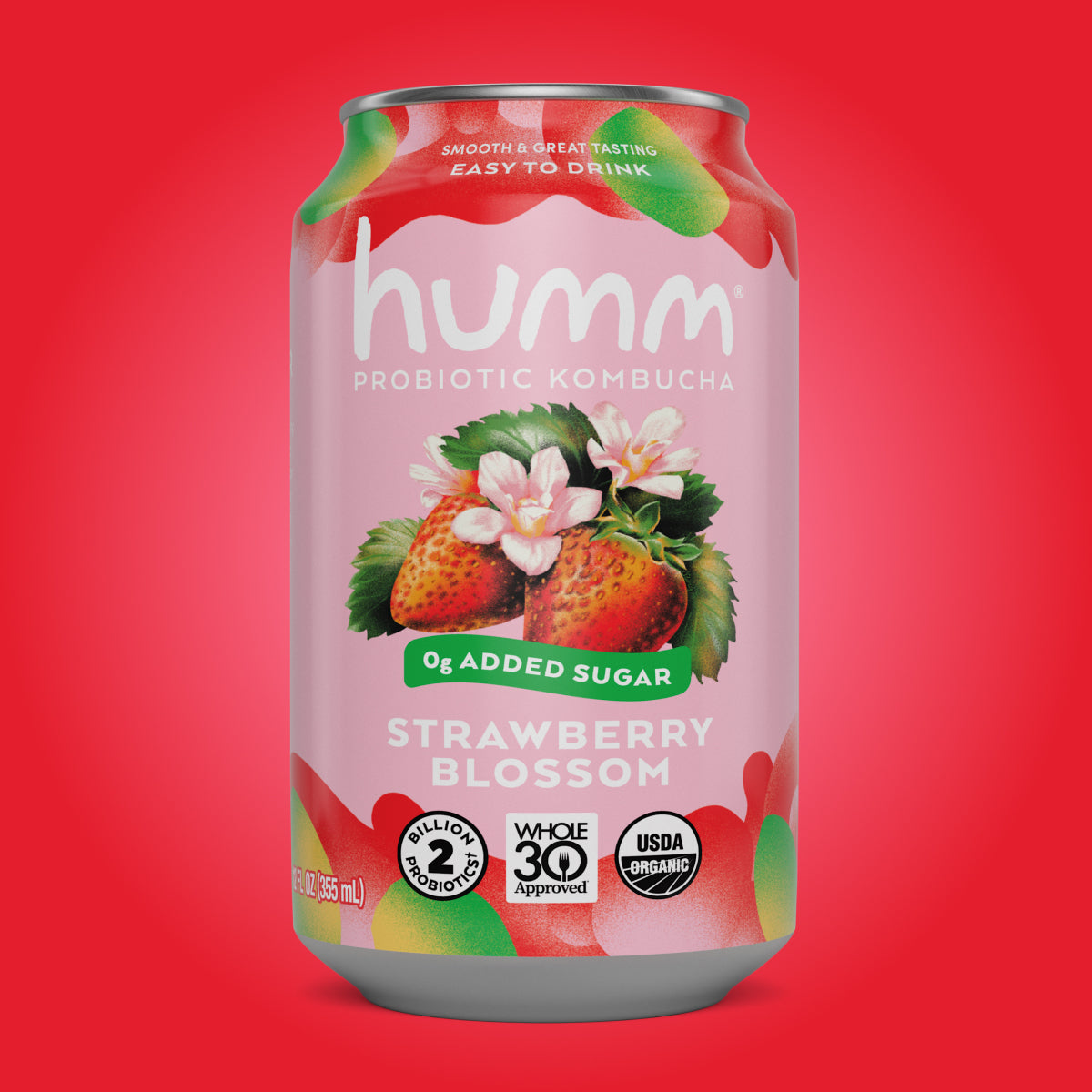 Whole30 Strawberry Blossom Kombucha