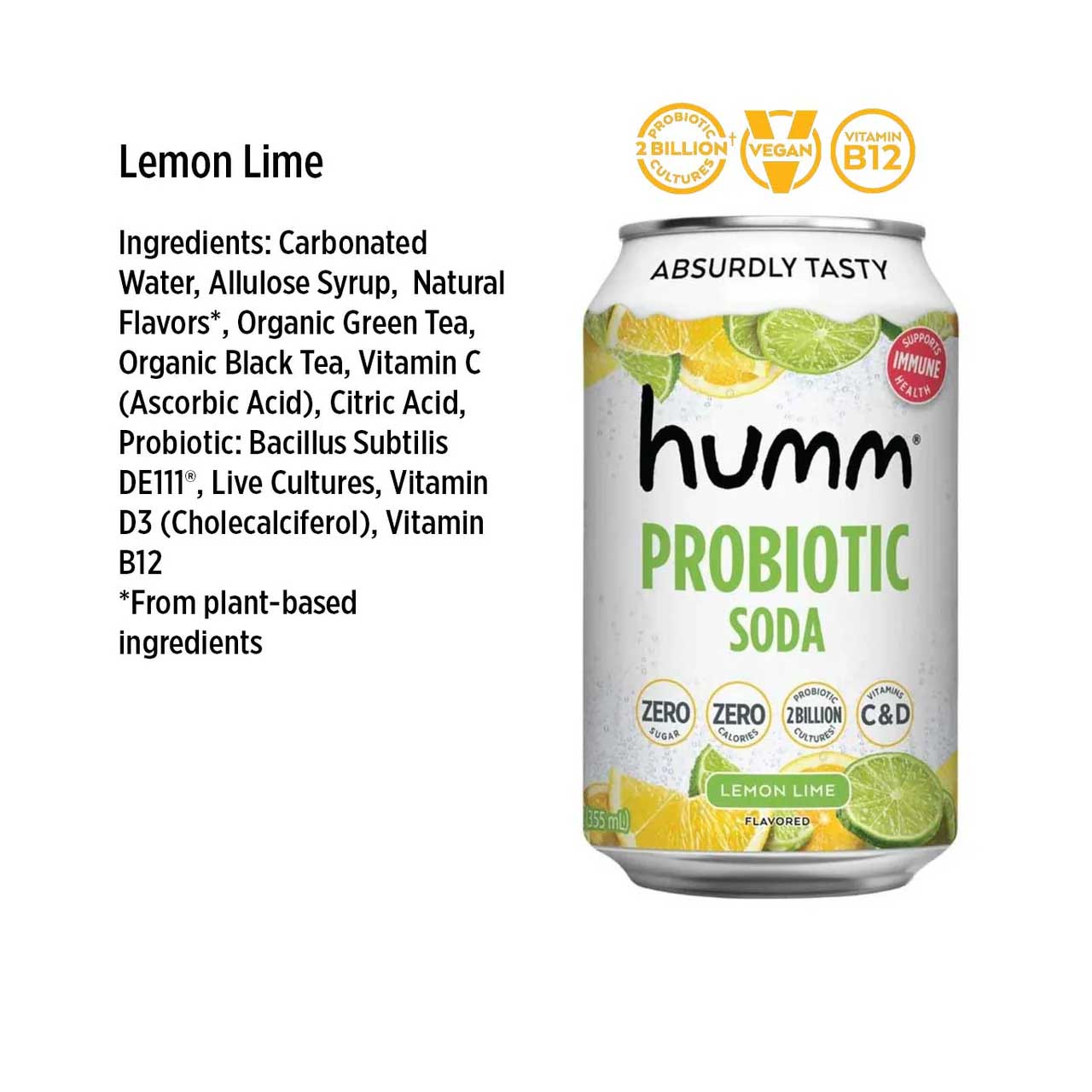 Lemon Lime Probiotic Soda