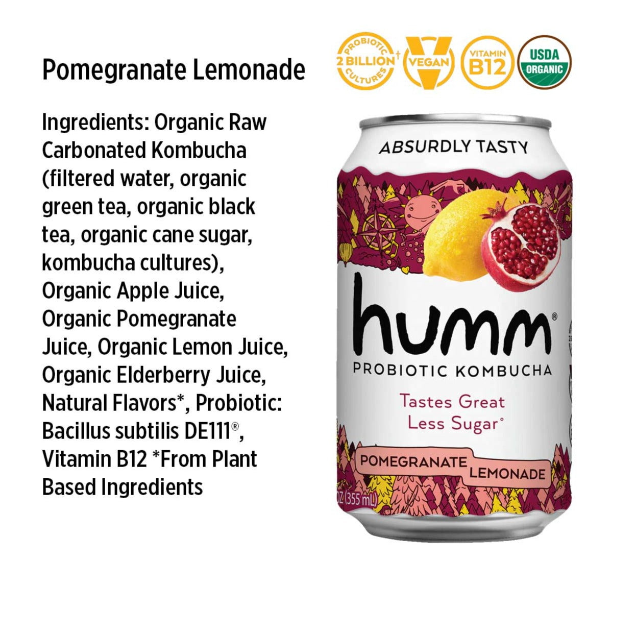 pomegranate lemonade kombucha ingredients