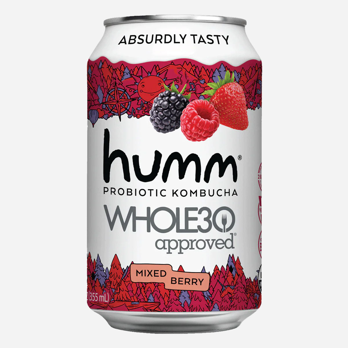 Whole30 Mixed Berry Kombucha