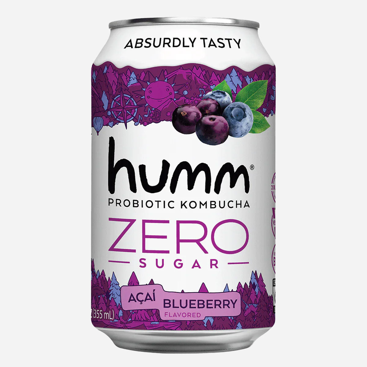 Zero Sugar Acai Bluberry Kombucha