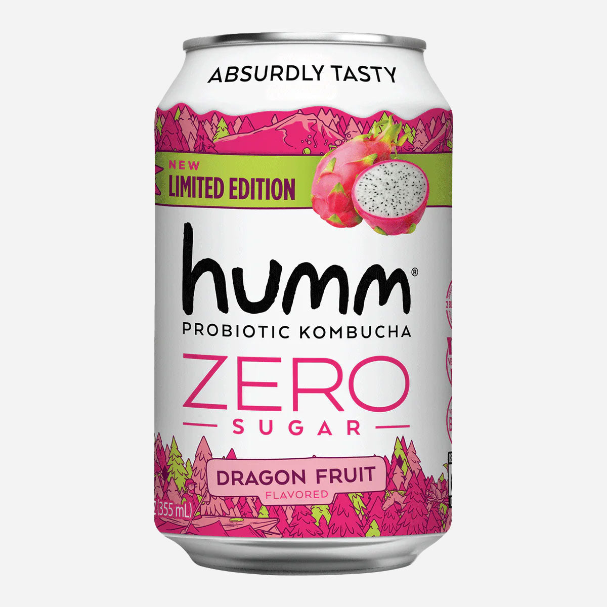 Zero Sugar Dragon Fruit Kombucha