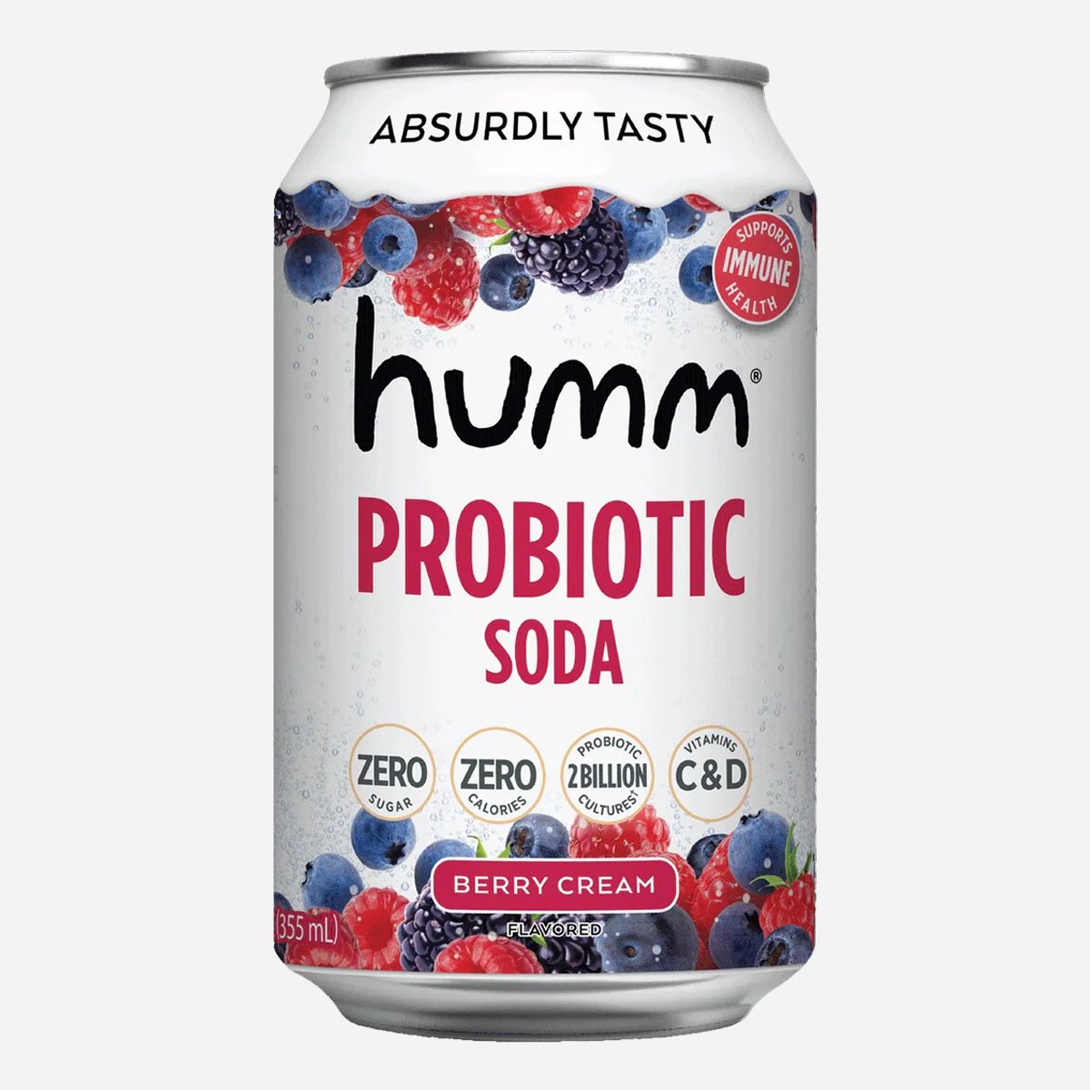 Berry Cream Probiotic Soda - Humm Kombucha