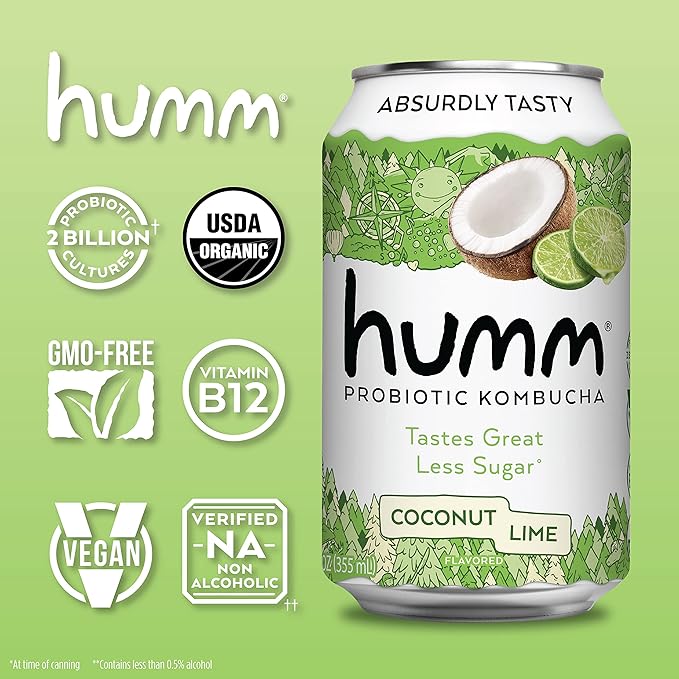 Original Coconut Lime Kombucha - Humm Kombucha