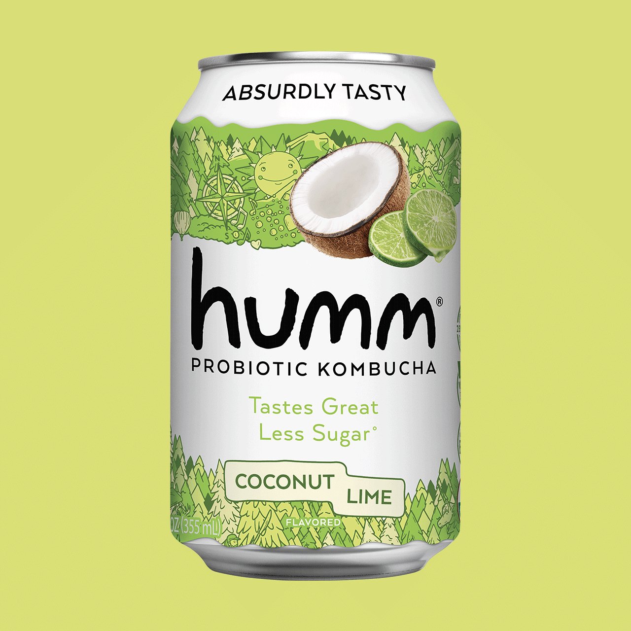 Original Coconut Lime Kombucha - Humm Kombucha