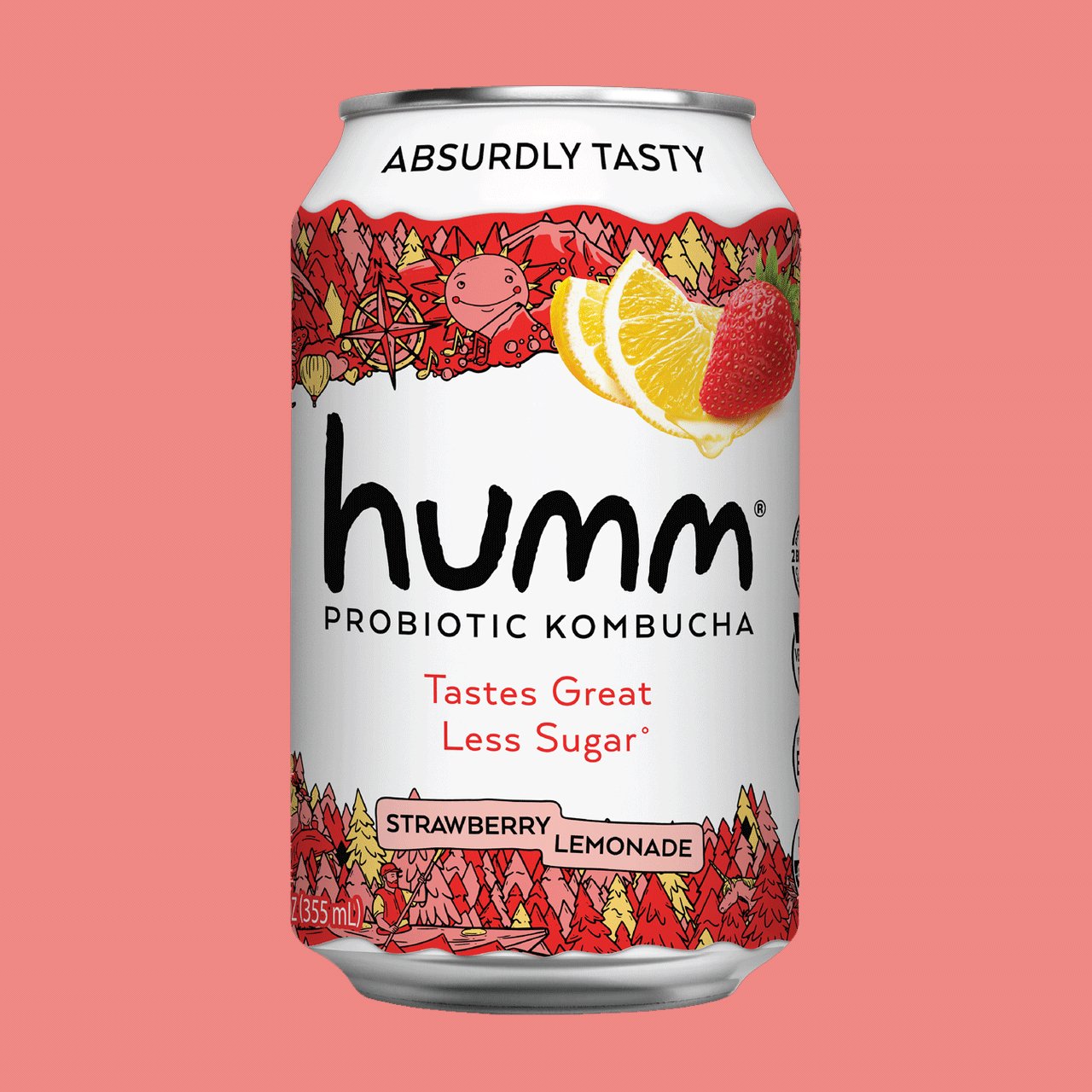 Original Strawberry Lemonade Kombucha - Humm Kombucha