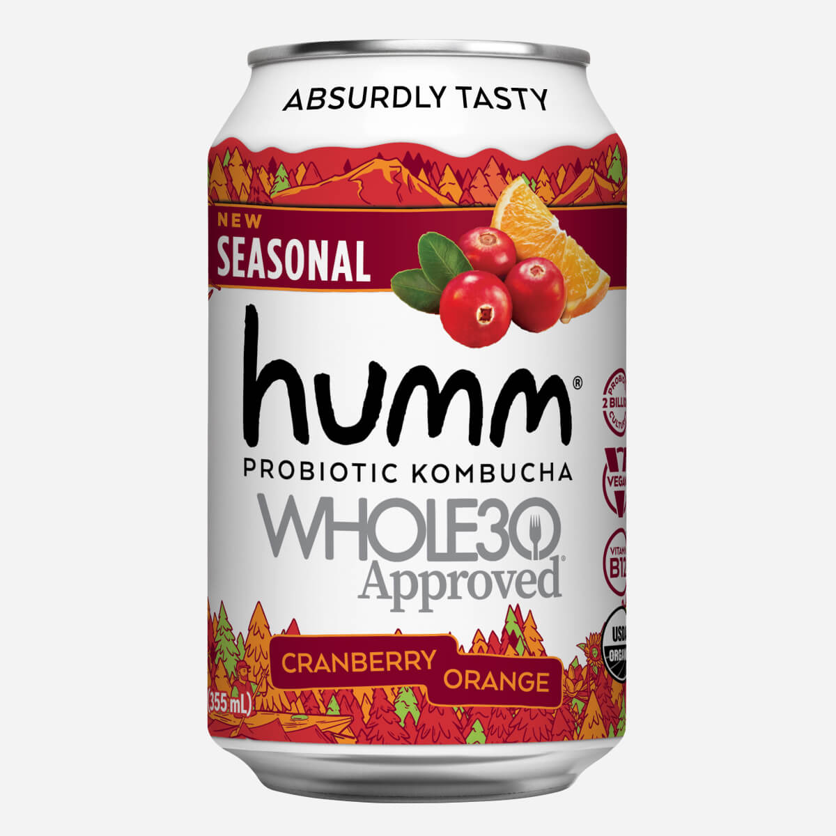 Whole30 Cranberry Orange Kombucha - Humm Kombucha