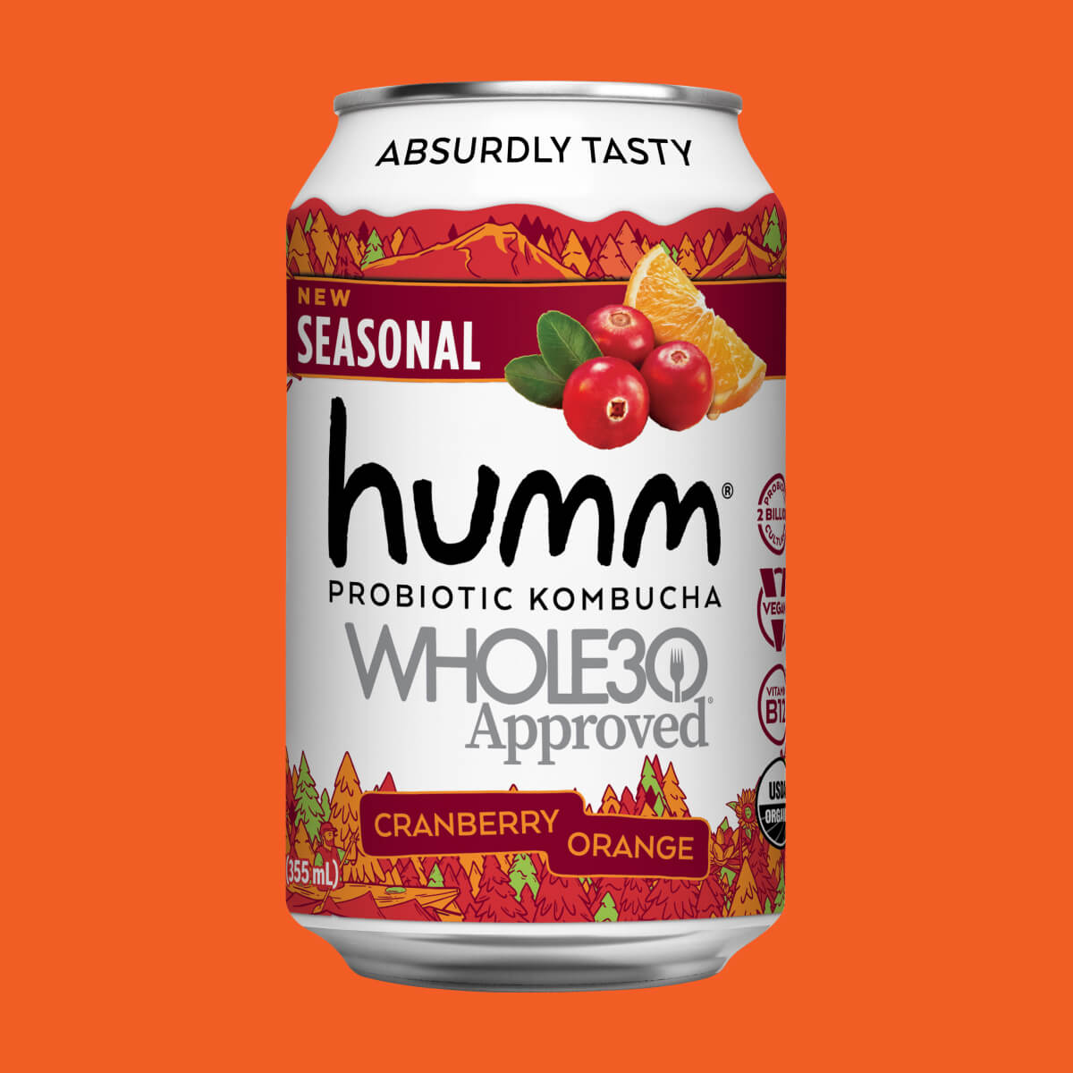 Whole30 Cranberry Orange Kombucha - Humm Kombucha