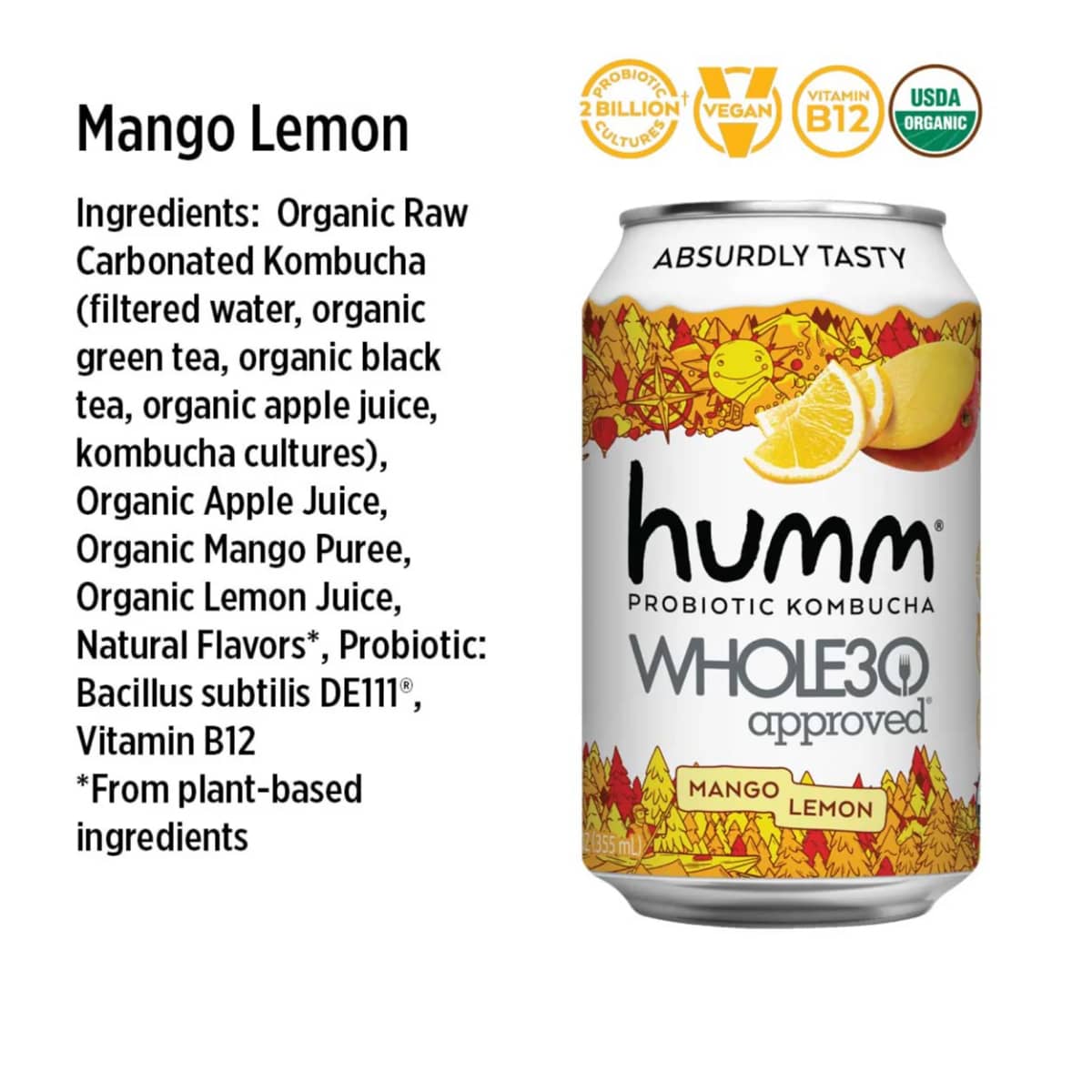 Whole30 Kombucha Citrus Variety Pack - Humm Kombucha