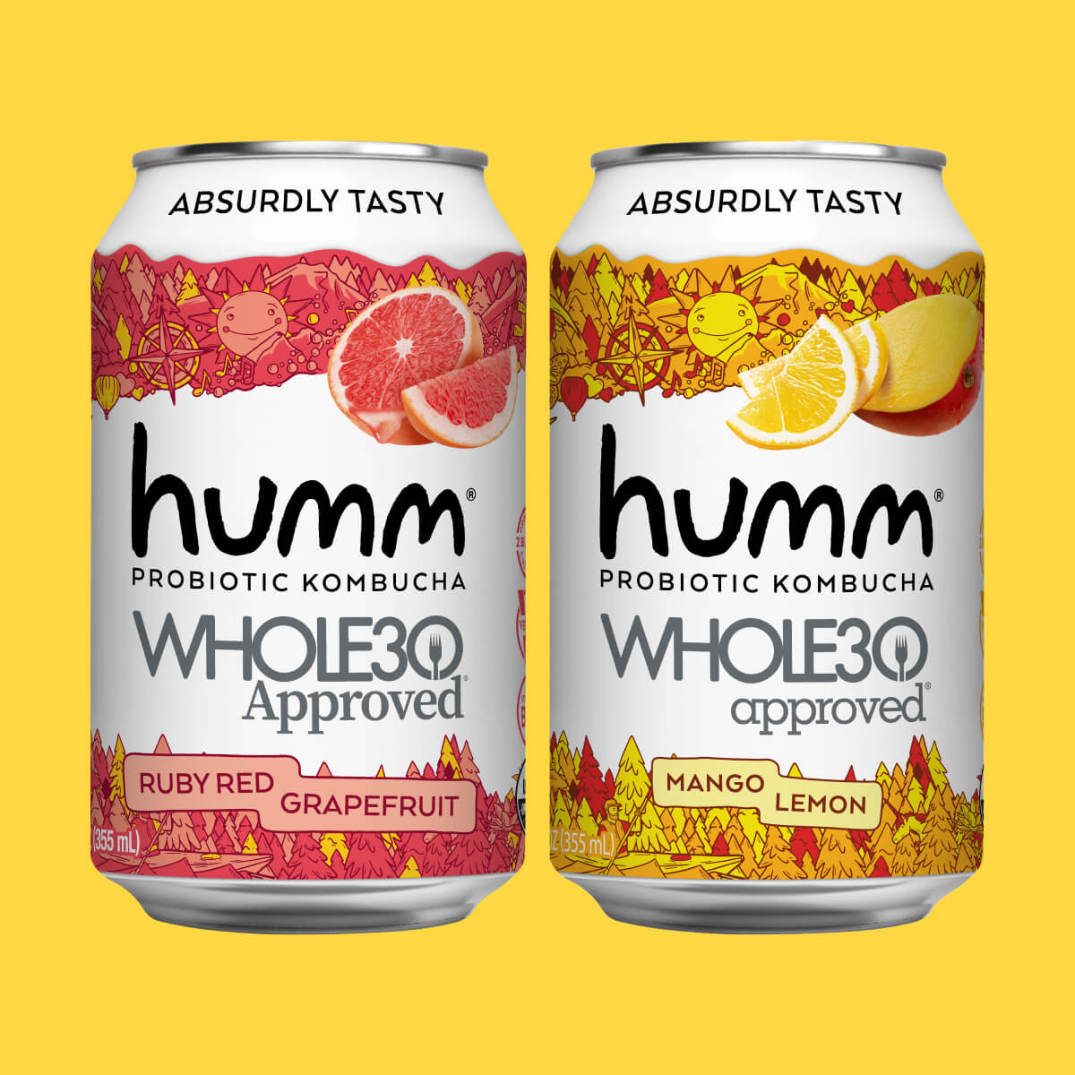 Whole30 Kombucha Citrus Variety Pack - Humm Kombucha