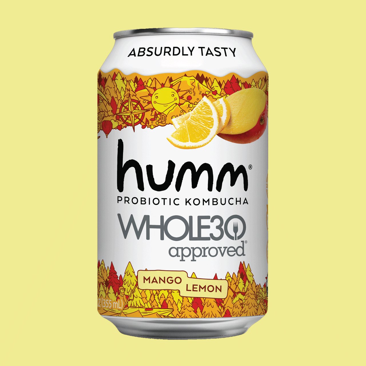 Whole30 Mango Lemon Kombucha - Humm Kombucha