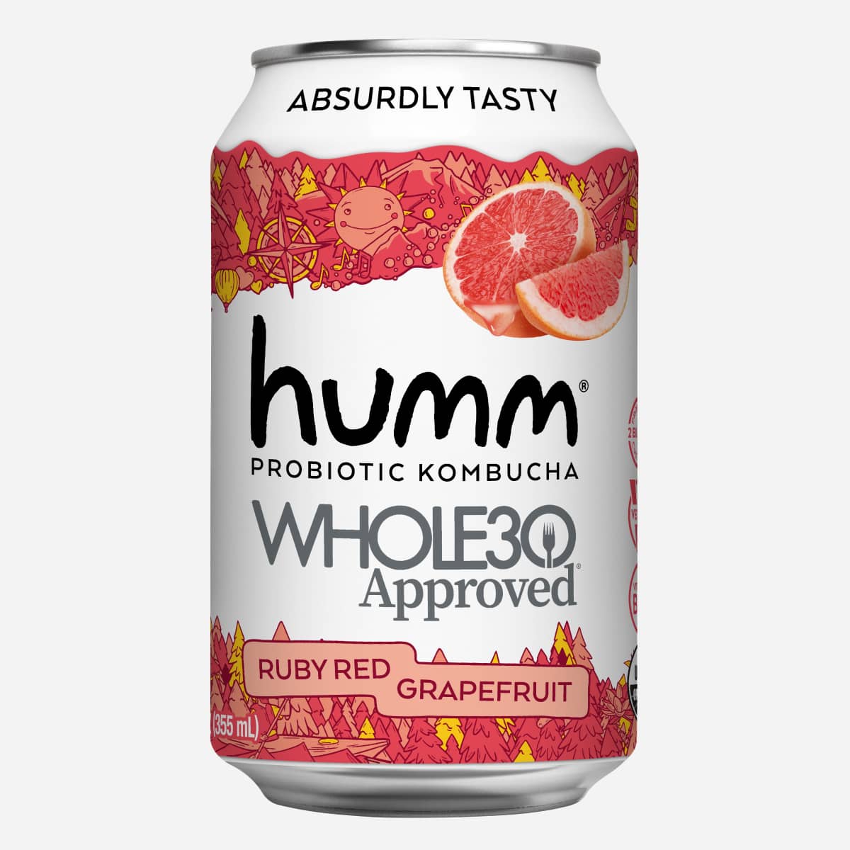 Whole30 Ruby Red Grapefruit Kombucha - Humm Kombucha