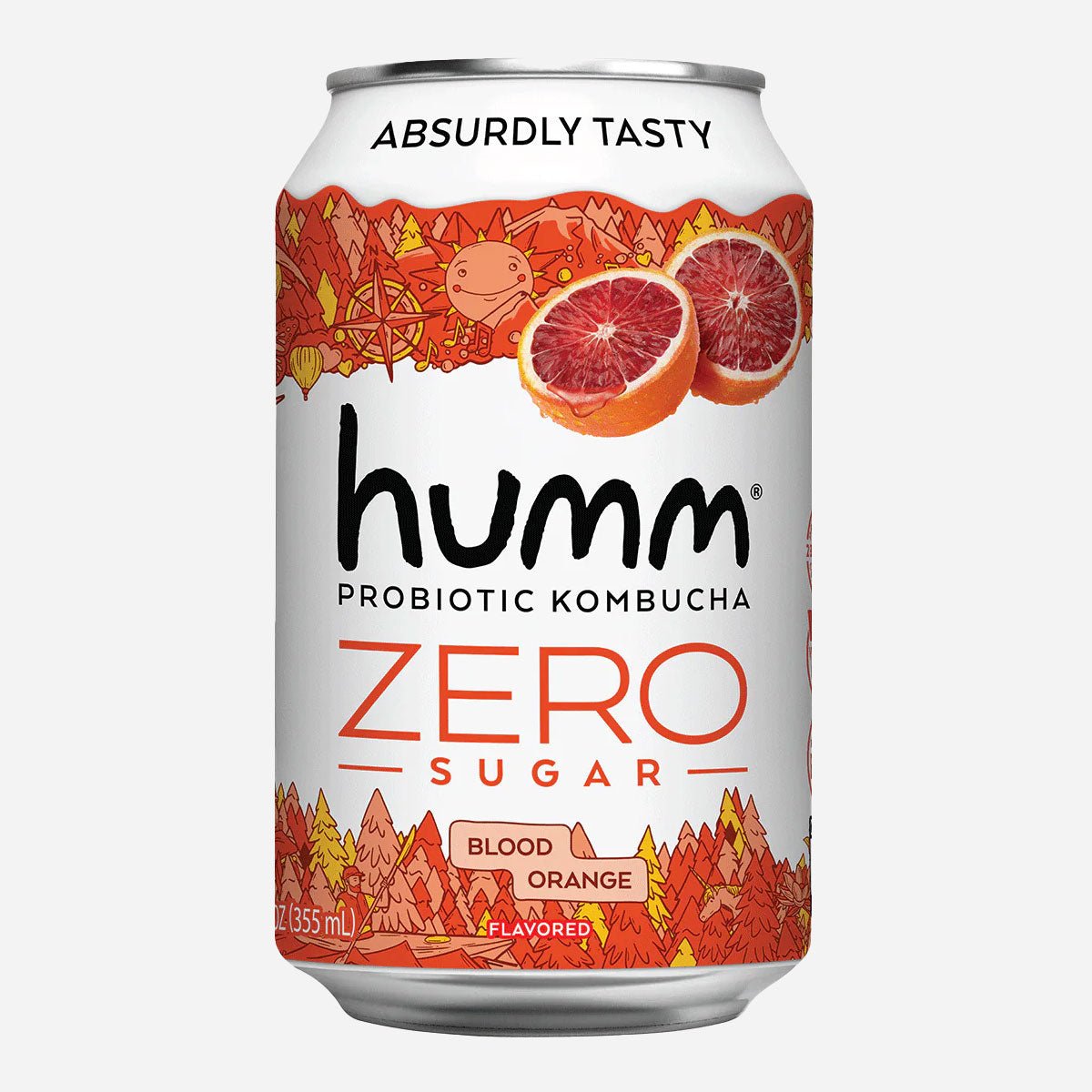 Zero Sugar Blood Orange Kombucha - Humm Kombucha