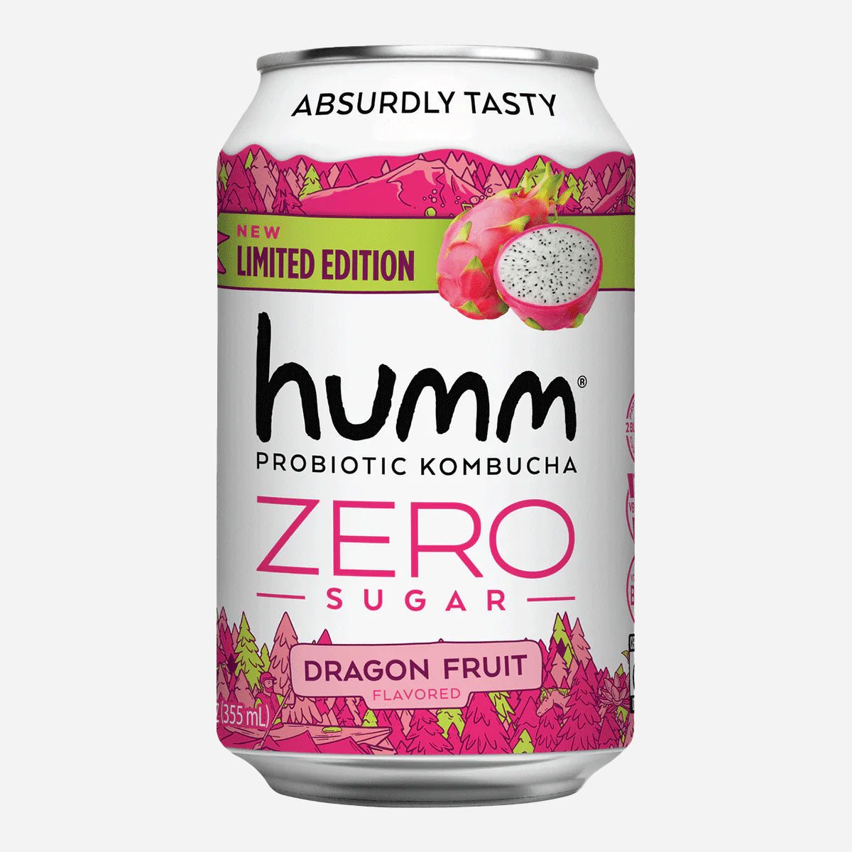 Zero Sugar Dragon Fruit Kombucha - Humm Kombucha