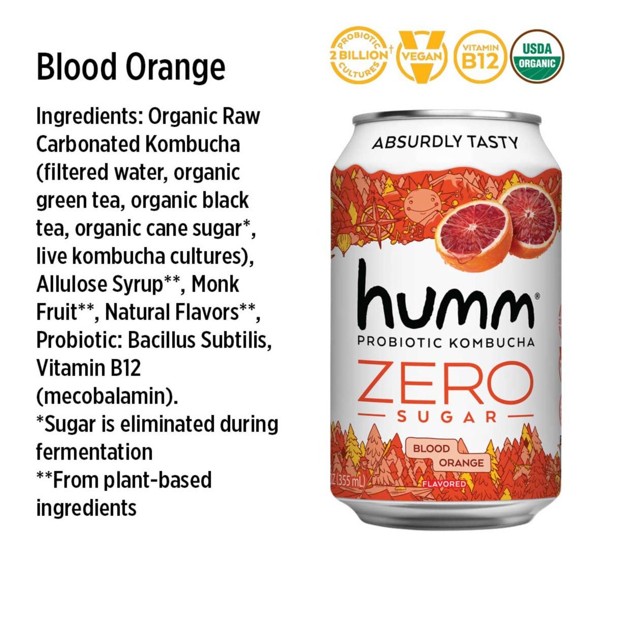 Zero Sugar Kombucha Variety Pack - Humm Kombucha